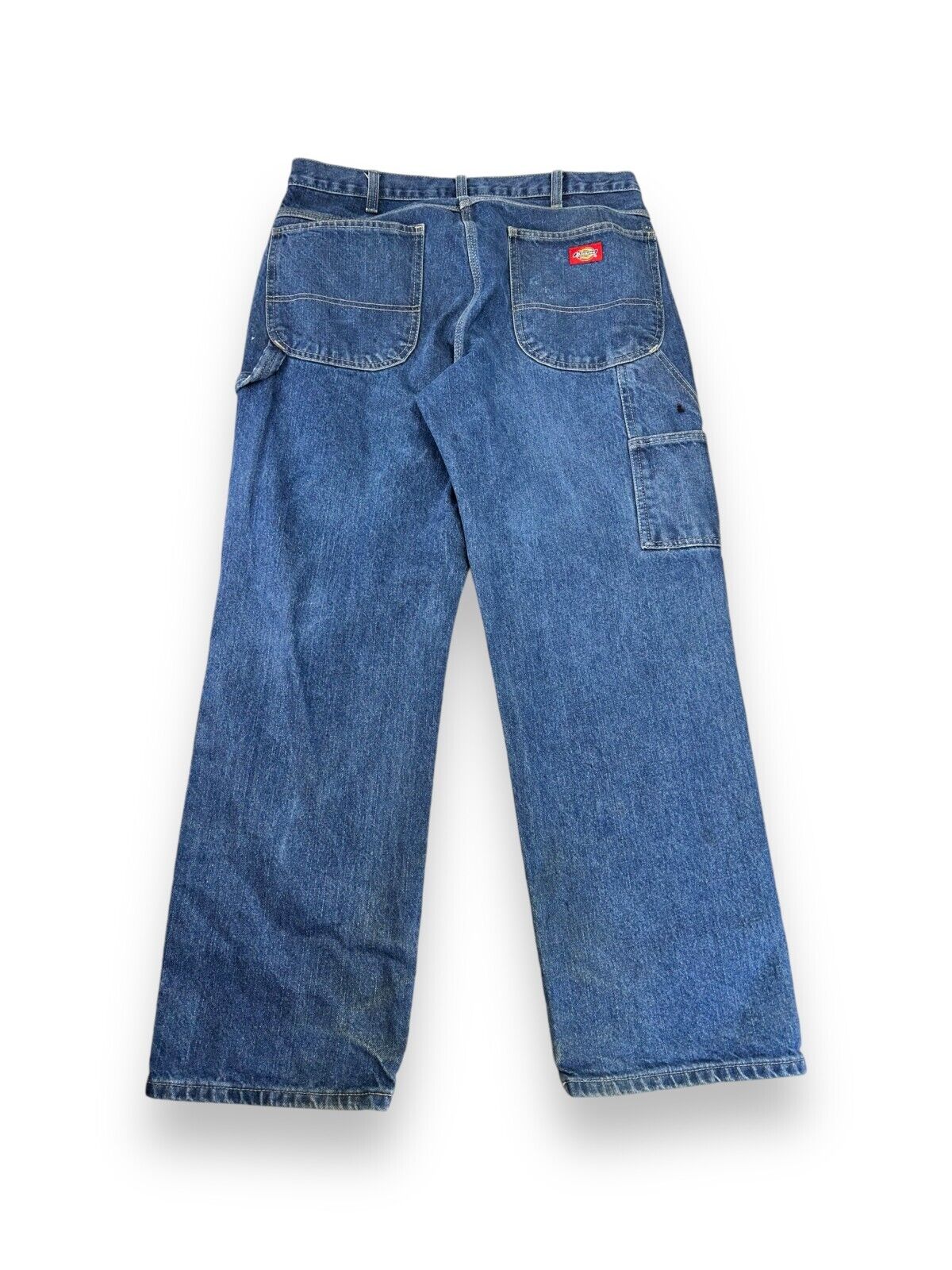 Vintage Dickies Dark Wash Denim Workwear Carpenters Pants Size 35