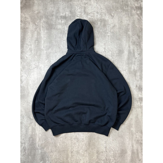 Vintage Carhartt 3/4 Zip Rain Defender Hooded Workwear Sweatshirt Size Large