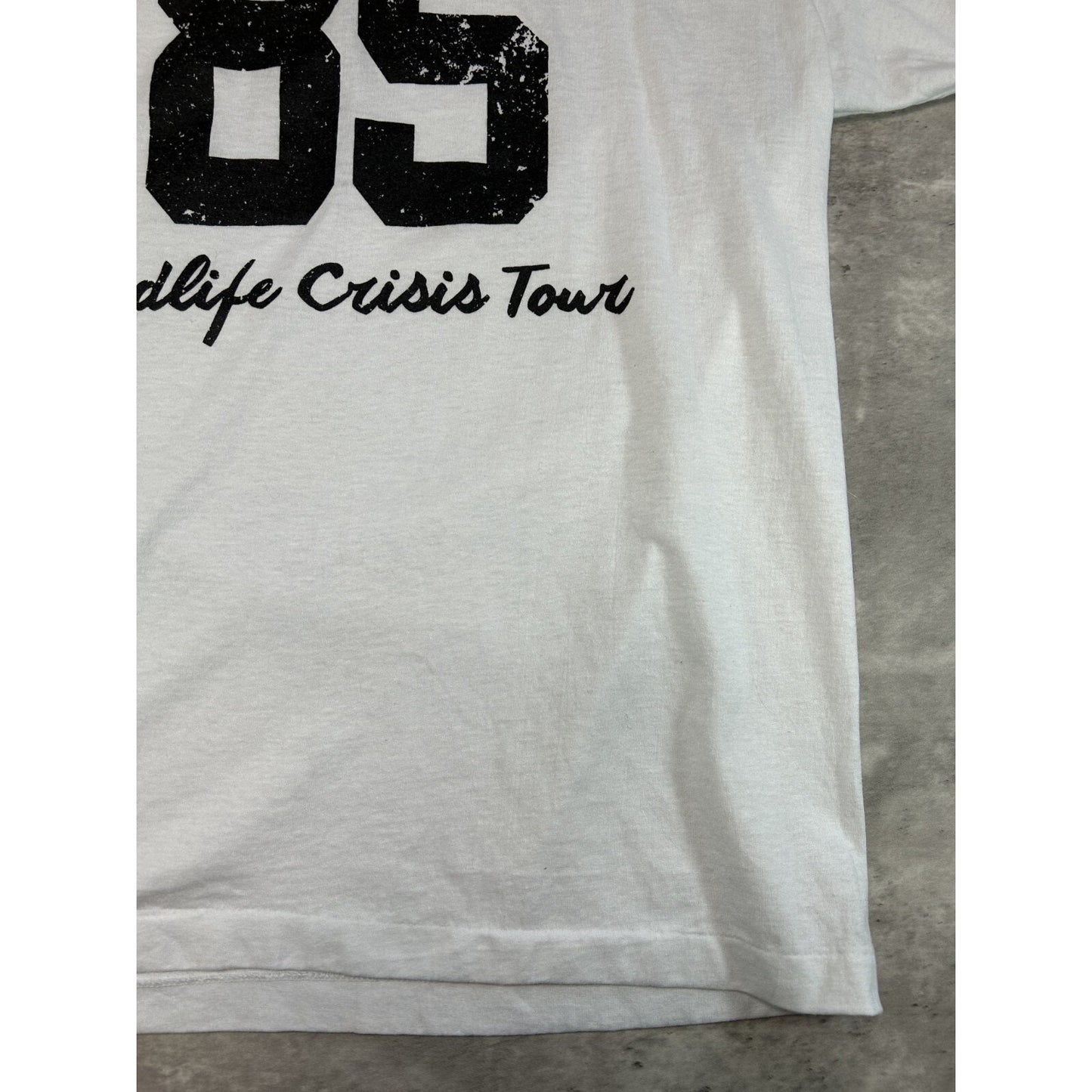 Vintage 80s Psycho Nurse Midlife Crisis Tour Ringer T-Shirt Size Large