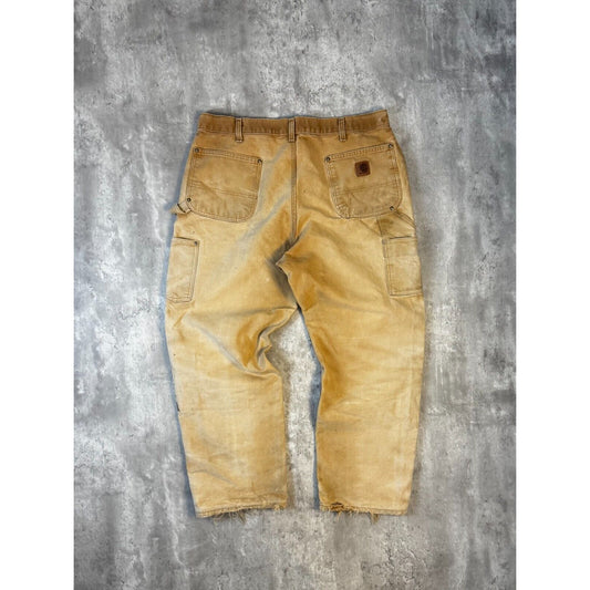 Carhartt Loose Original Fit Canvas Workwear Double Knee Carpenter Pants Size 38
