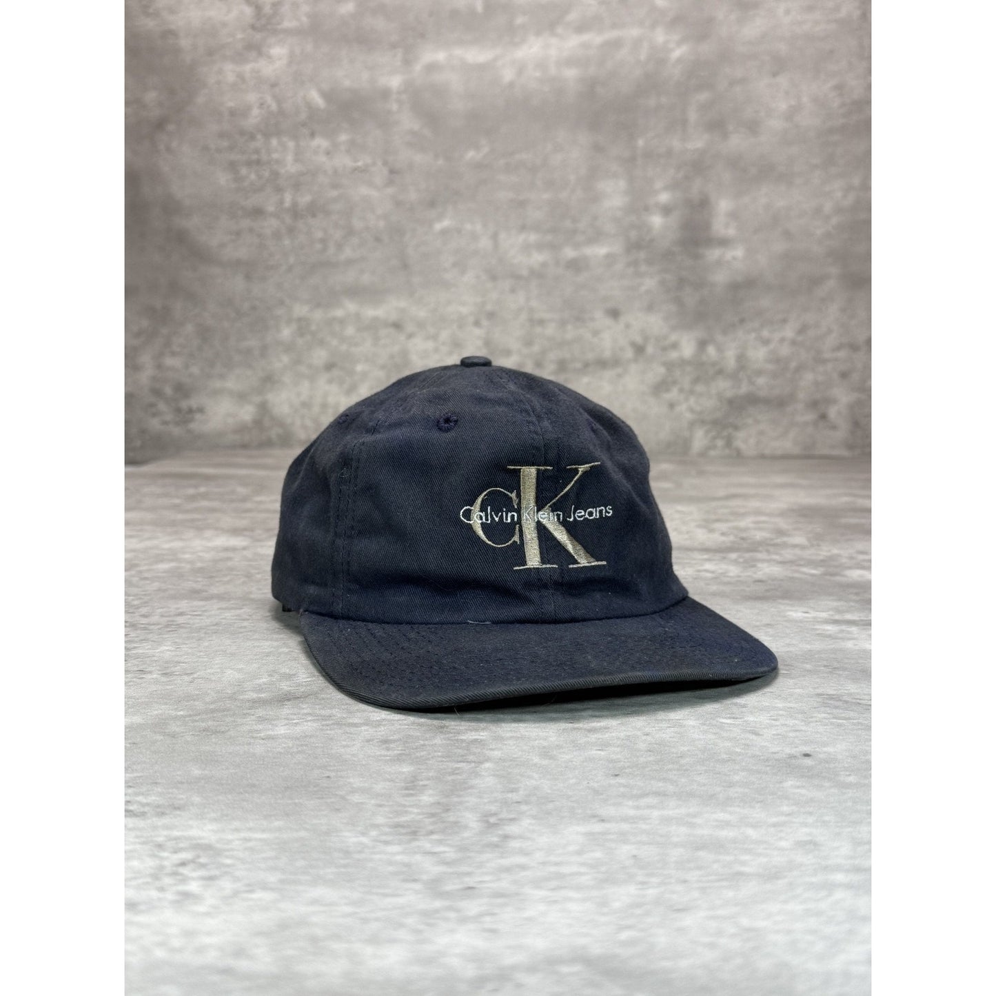 Vintage Calvin Klein Embroidered Spellout Logo Snapback Hat OSFA