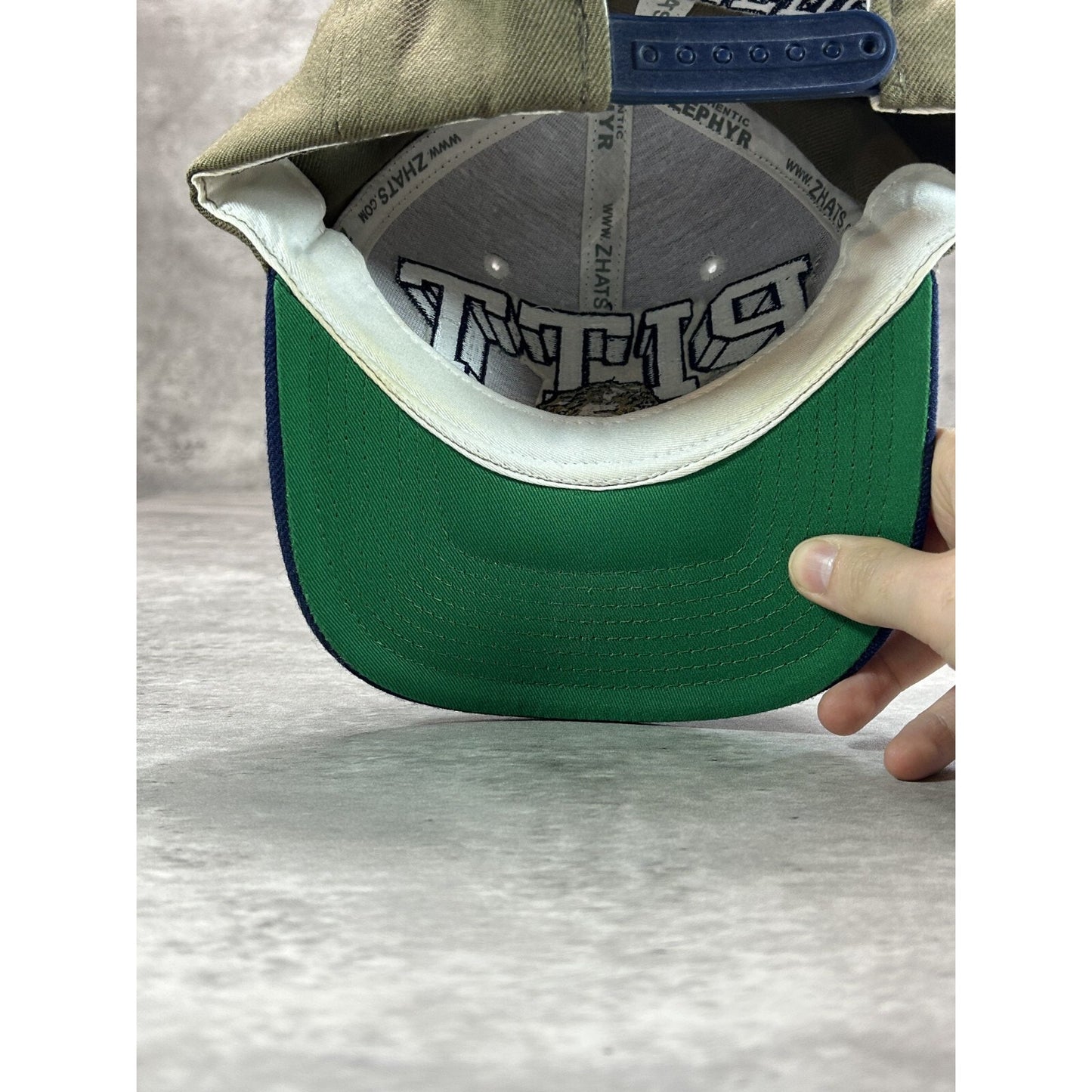 Vintage Pitt Panthers NCAA Collegiate Big Spellout Snapback Hat OSFA
