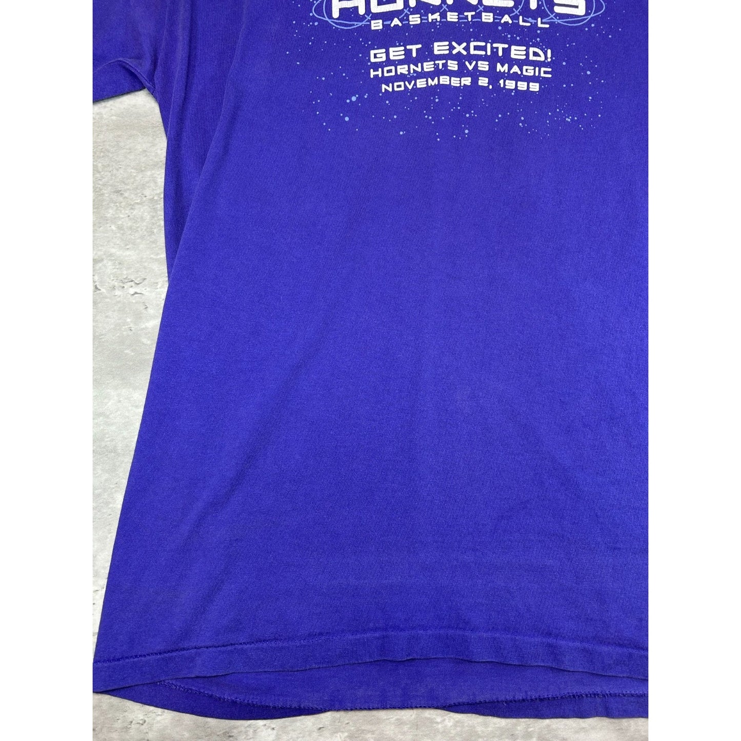 Vintage 1999 Charlotte Hornets vs. Orlando Magic NBA Basketball T-Shirt Size XL