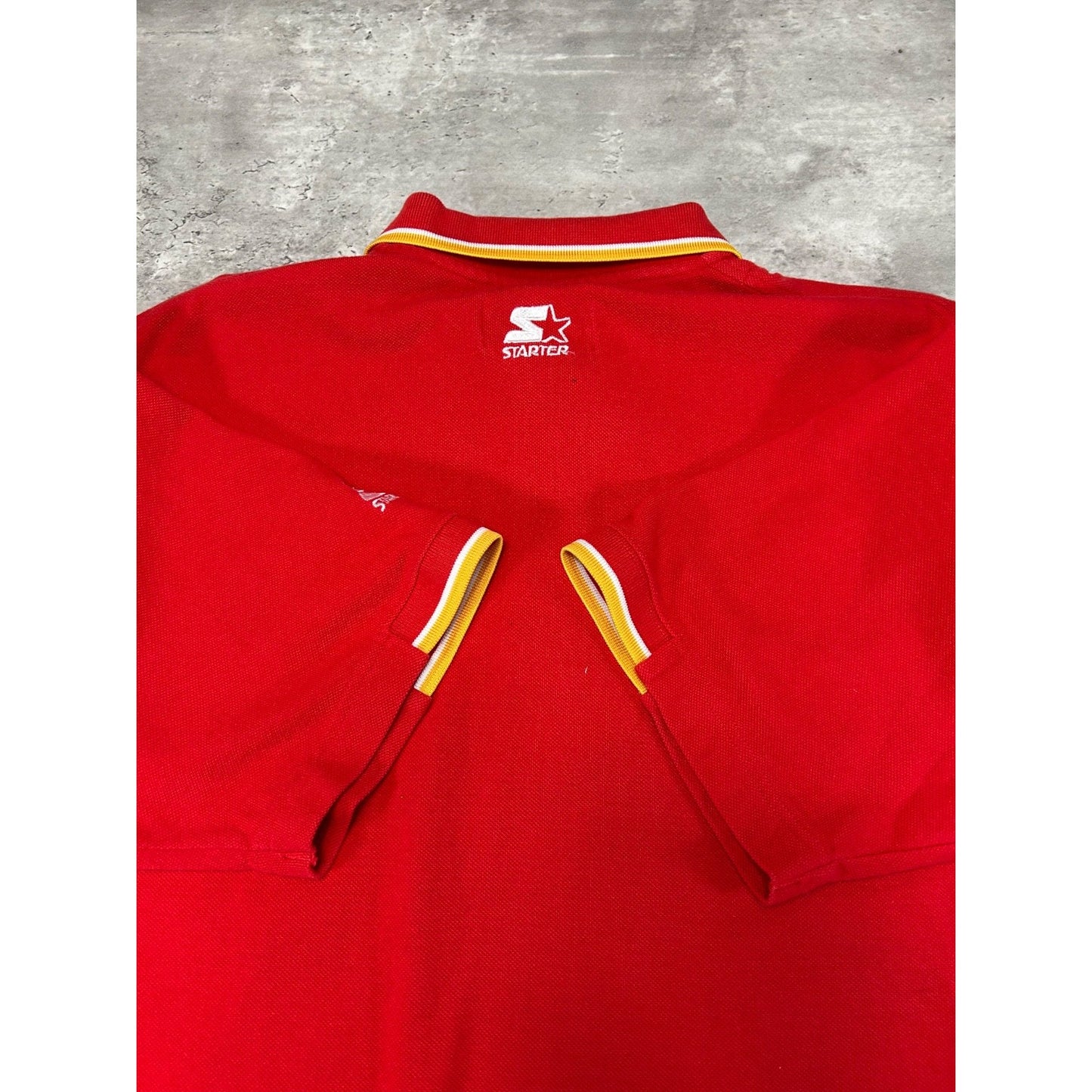 Vintage Kansas City Chiefs NFL Embroidered Logo Starter Button Up Shirt Sz Large