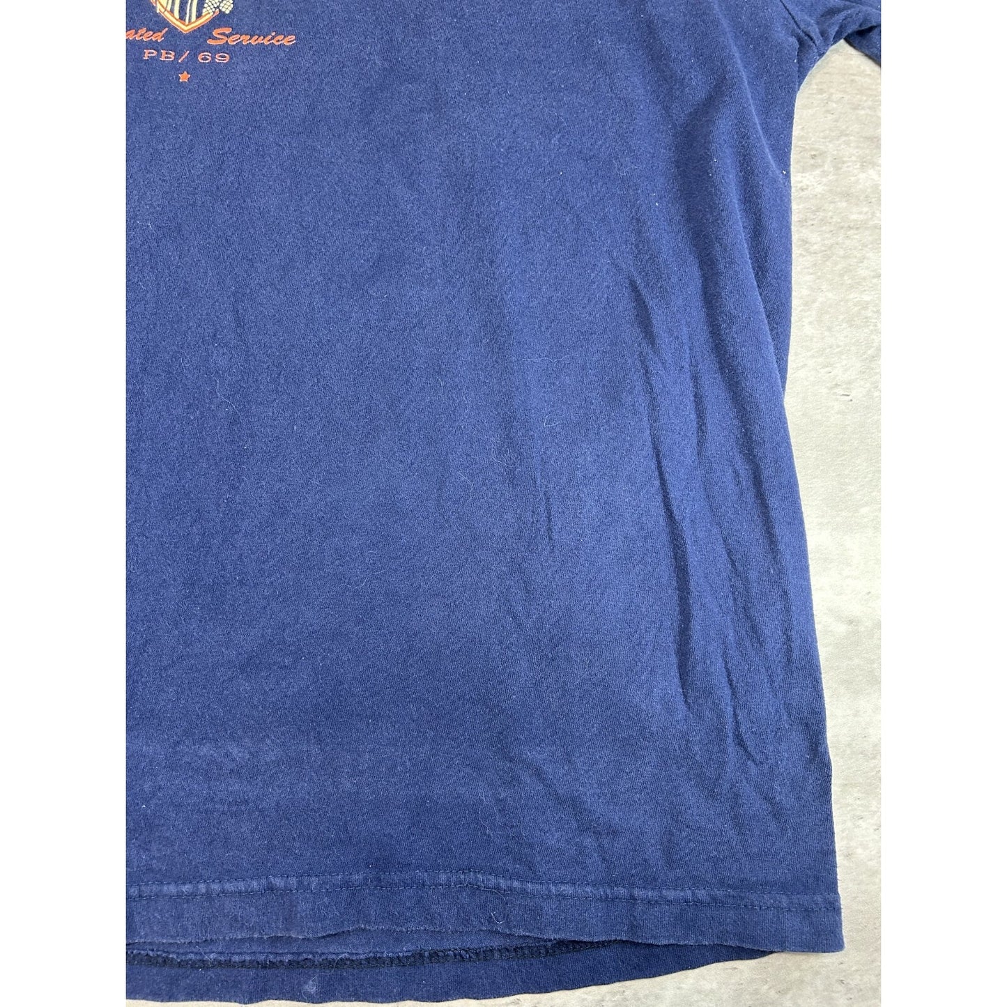 Vintage 90s Pimpercrombie And Bitch Parody Spellout T-Shirt Size XL Blue