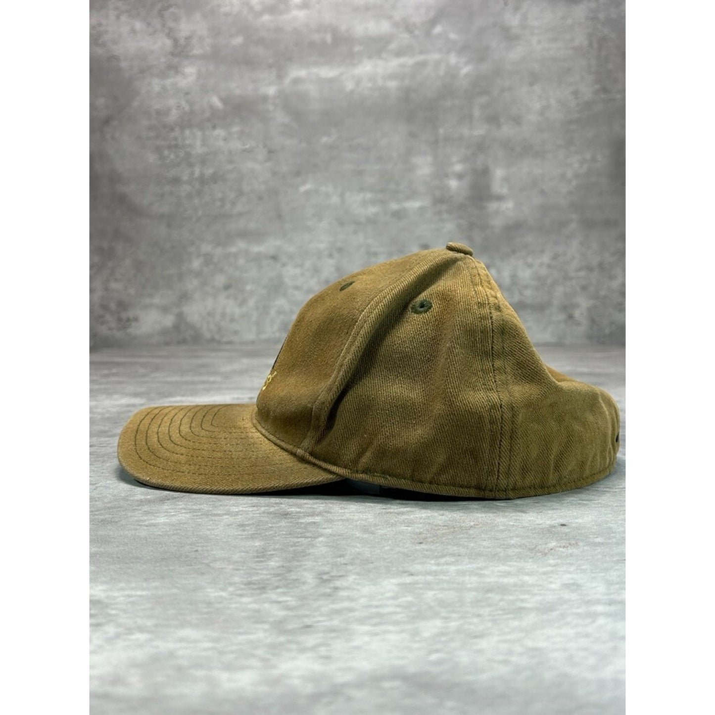 Vintage Adidas Embroidered Logo Spellout Earth Tones Fitted Snapback Hat 7 1/4