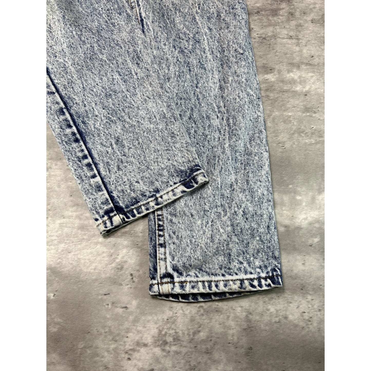 Vintage 80s/90s Levis Orange Tab Acid Wash Slim Fit Denim Pants Size 30W Blue