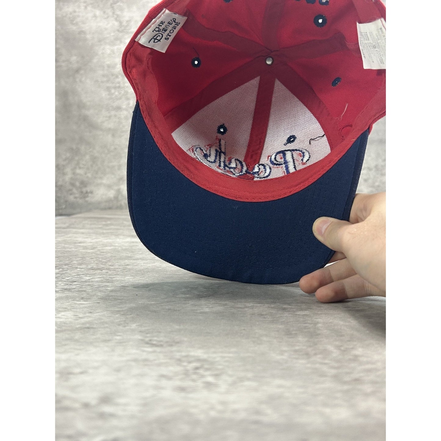 Vintage 90s Disney Winnie The Pooh Embroidered Spellout Snapback Hat OSFA