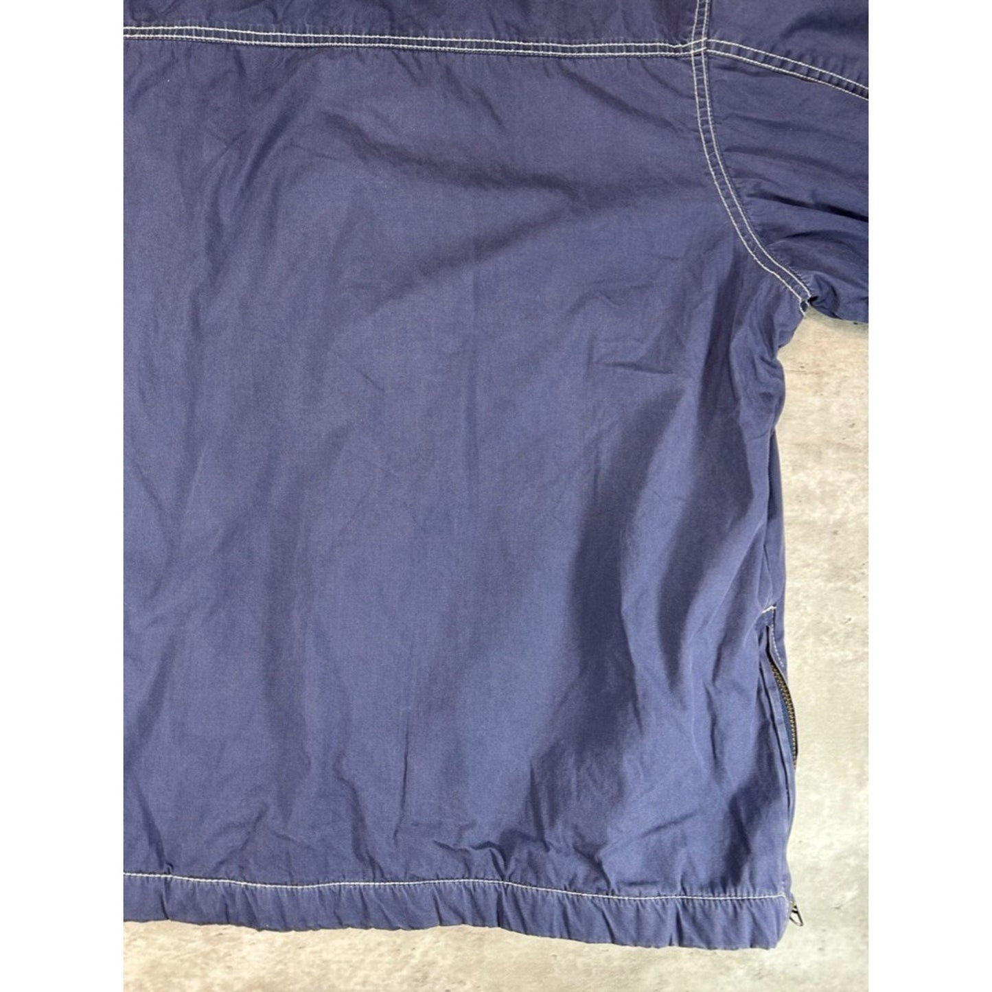 Vintage GAP Fleece Lined Hooded 1/4 Zip Contrast Stitched Jacket Size Large