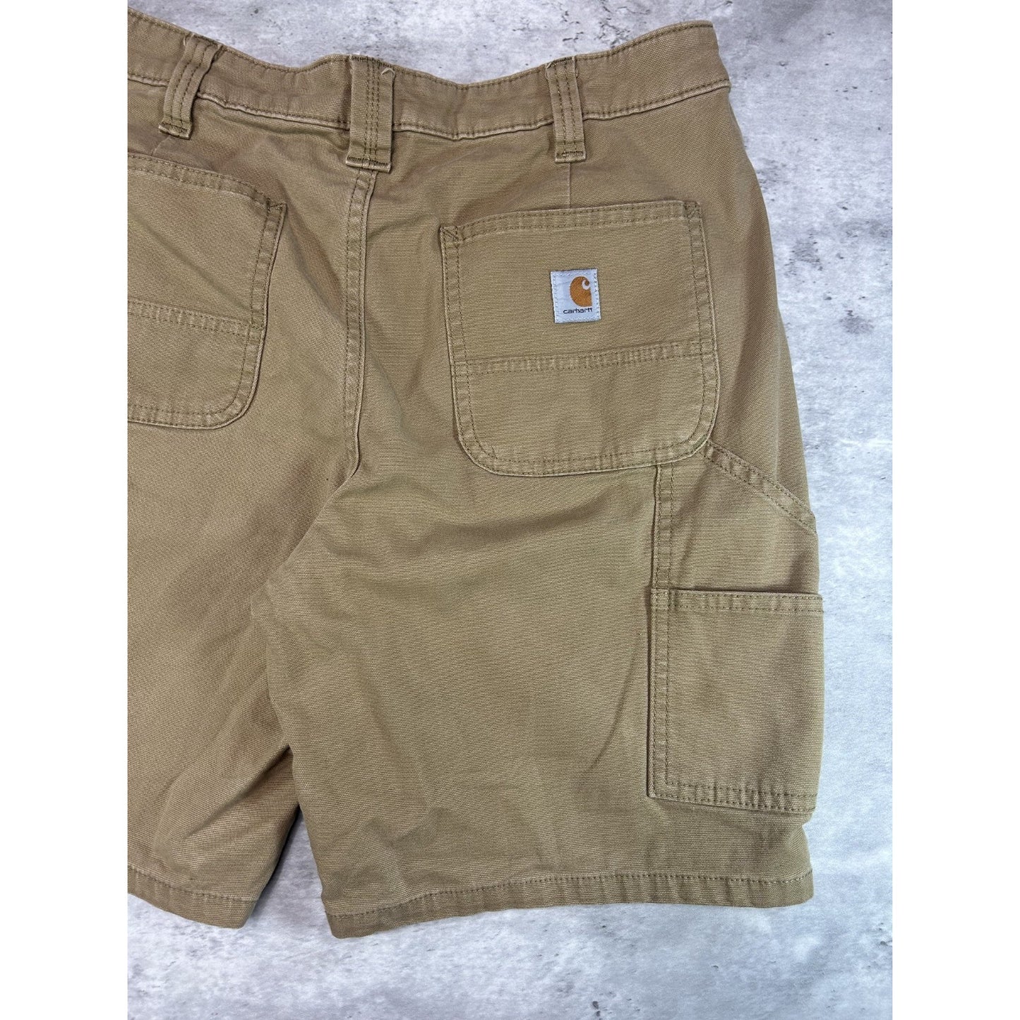 Carhartt Canvas Workwear Carpenter Shorts Size 32 Beige