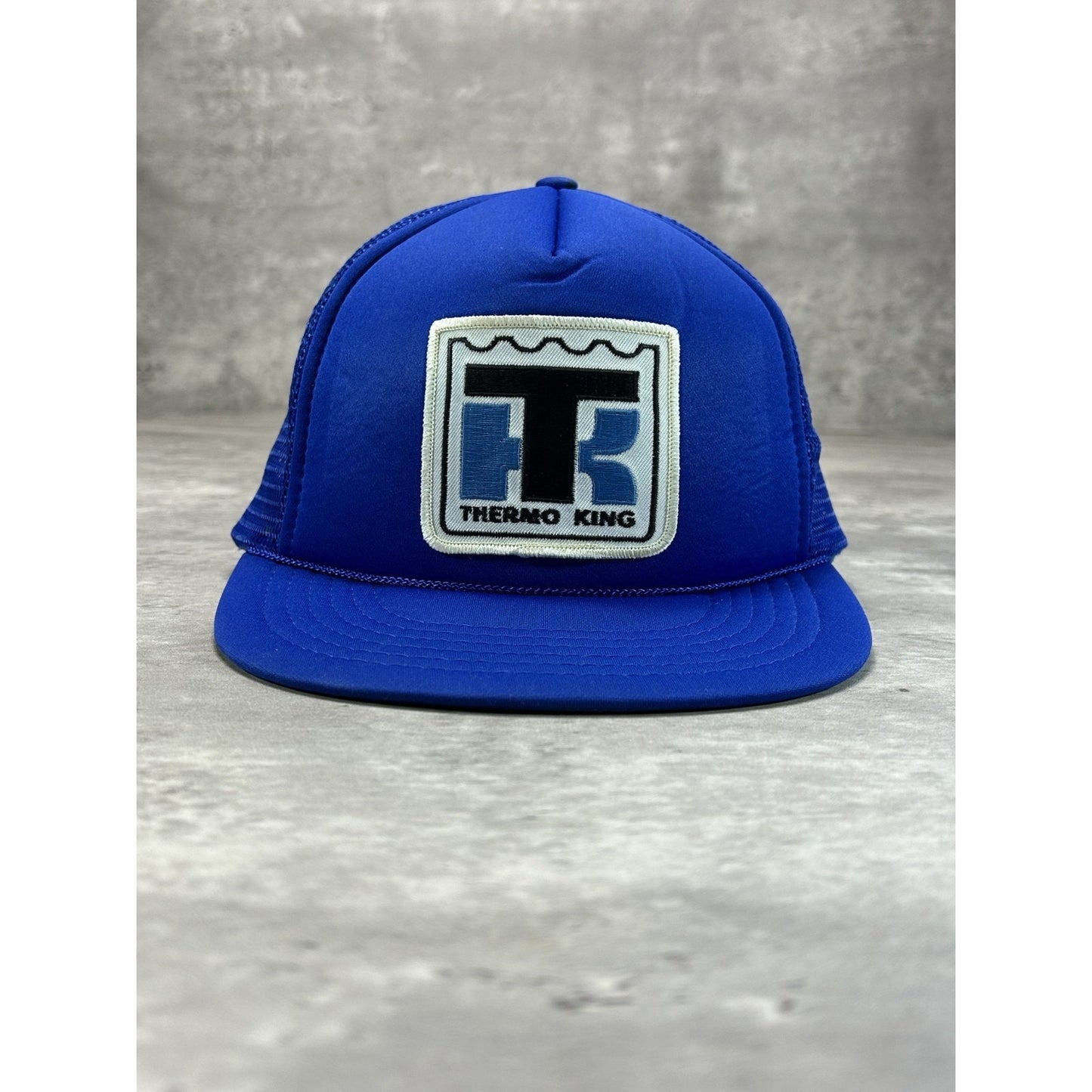 Vintage 80s Thermo King Embroidered Spellout Patch Trucker Snapback Hat OSFA