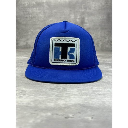 Vintage 80s Thermo King Embroidered Spellout Patch Trucker Snapback Hat OSFA