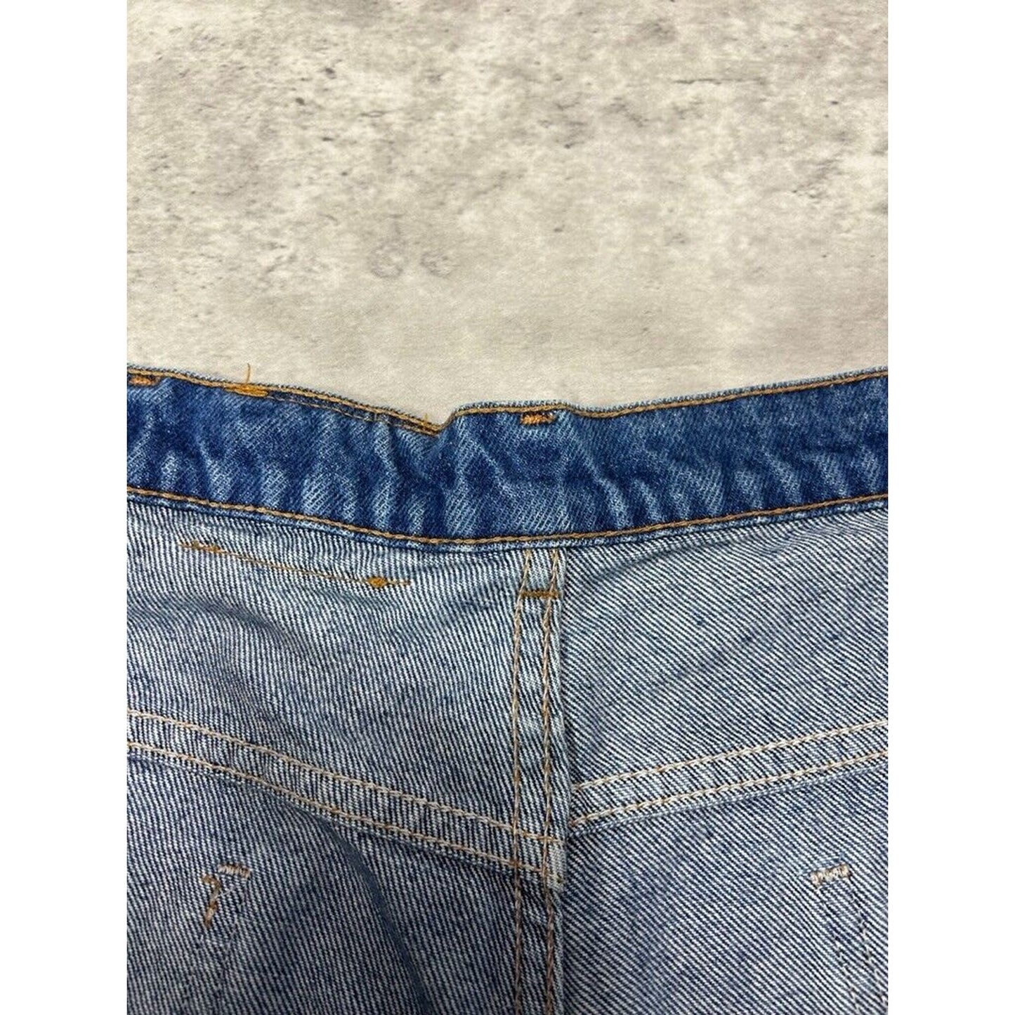 Vintage 90s Levis Orange Tab Dark Wash Wide Leg Denim Pants Size 42 Blue