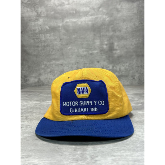 Vintage 80s/90s Napa Motor Supply Co Embroidered Patch Snapback Hat OSFA