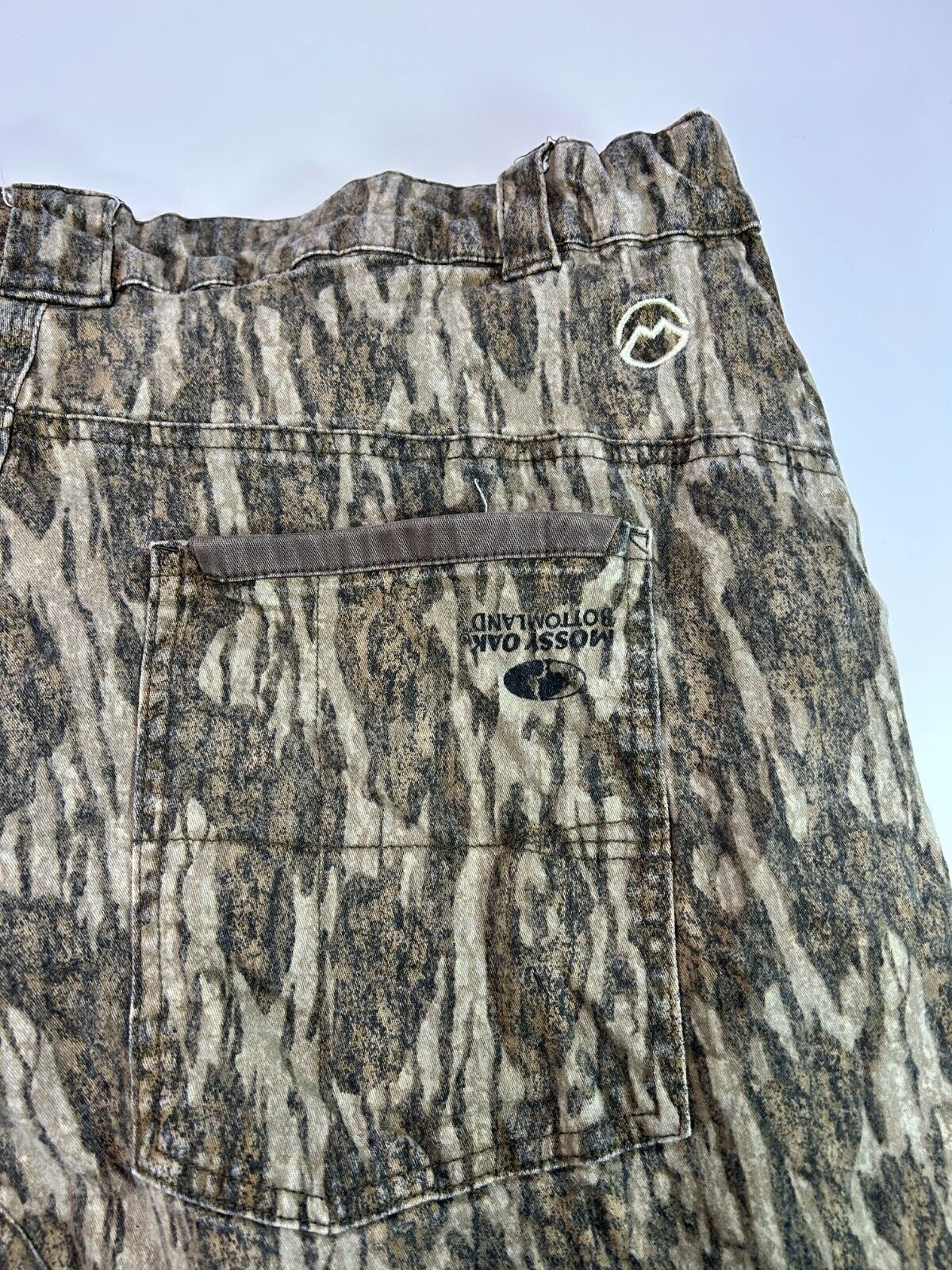Vintage 90s Magellan Outdoors Mossy Oak Bottom Land Camo Hunting Pants Size 39W
