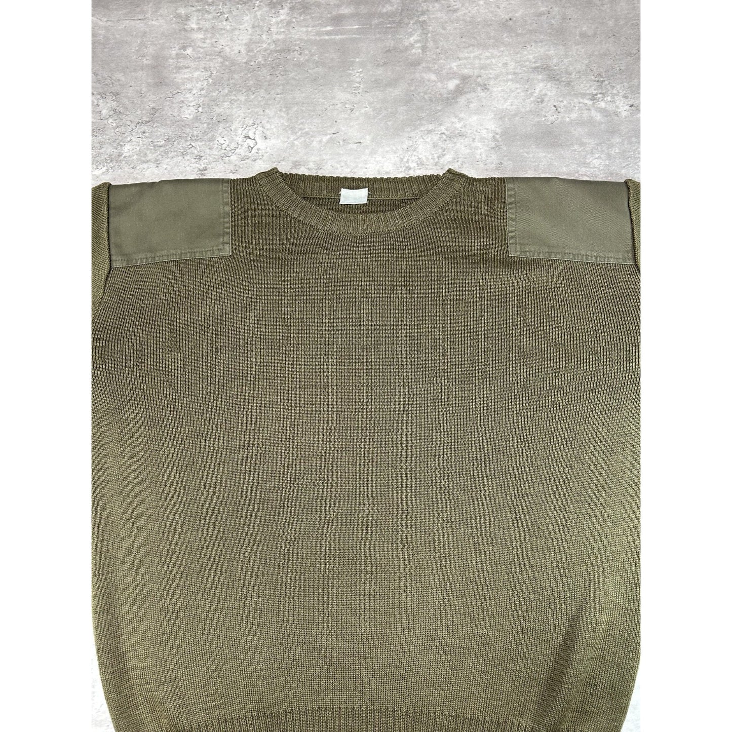 Vintage 80s/90s US Military Pullover Knit Sweater Size XL Green