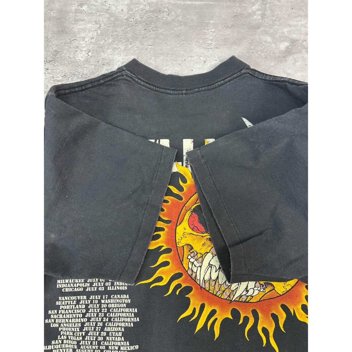 Vintage 1994 Metallica Summer Sh*t Pushead Skull Graphic Rock Music T-Shirt Med