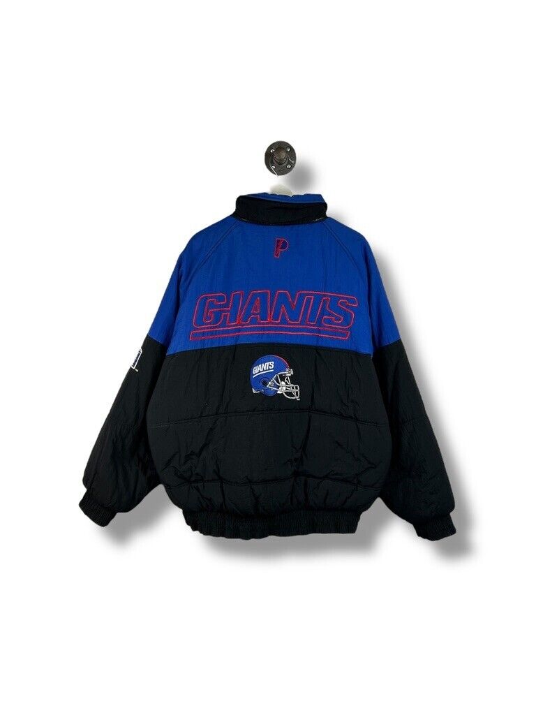 Vintage 90s New York Giants NFL Embroidered Insulated Full Zip Jacket Size Large