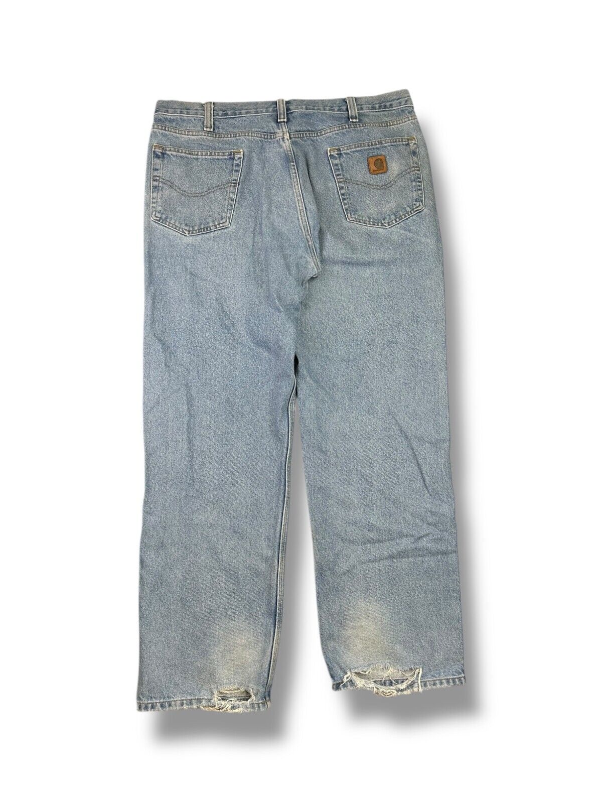 Vintage Carhartt Relaxed Fit Medium Wash Denim Workwear Pants Size 38
