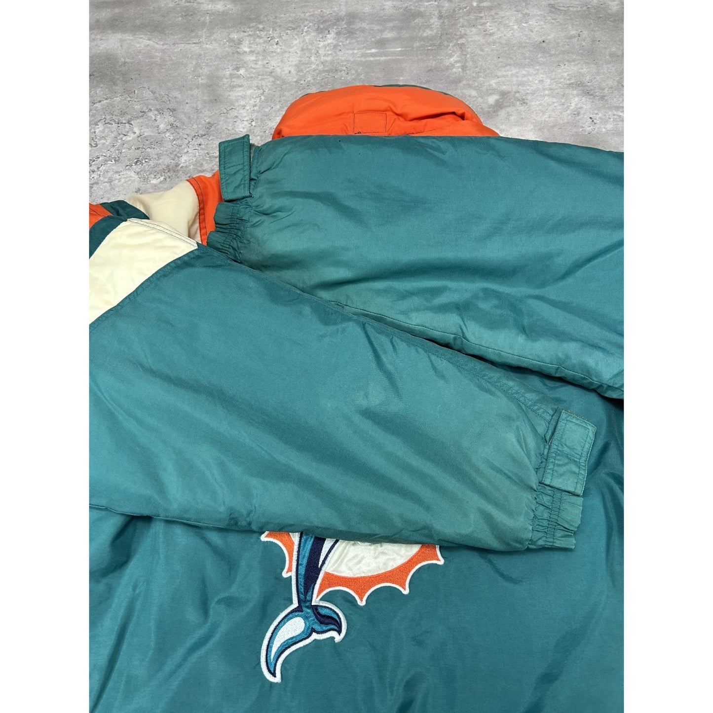 Vintage 90s Miami Dolphins NFL Insulated Full Zip Jacket Size Medium