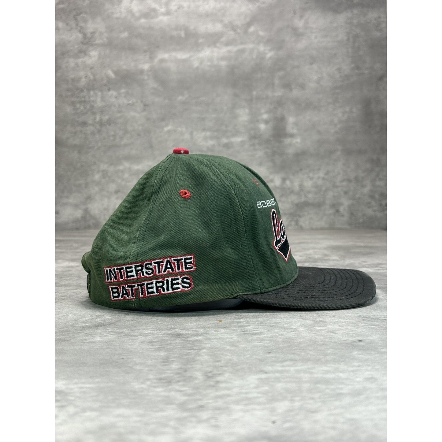Vintage 90s Bobby Labonte #18 Embroidered Spellout Nascar Snapback Hat OSFA
