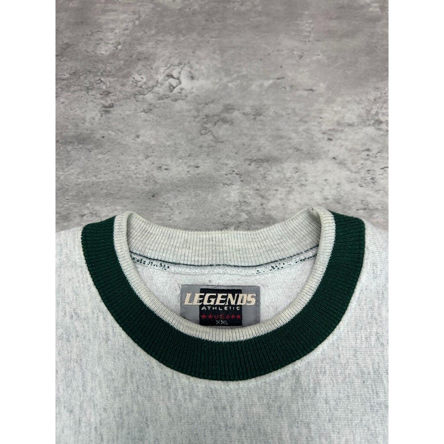 Vintage 90s Green Bay Packers NFL Embroidered Football Sweatshirt Size XXL Gray