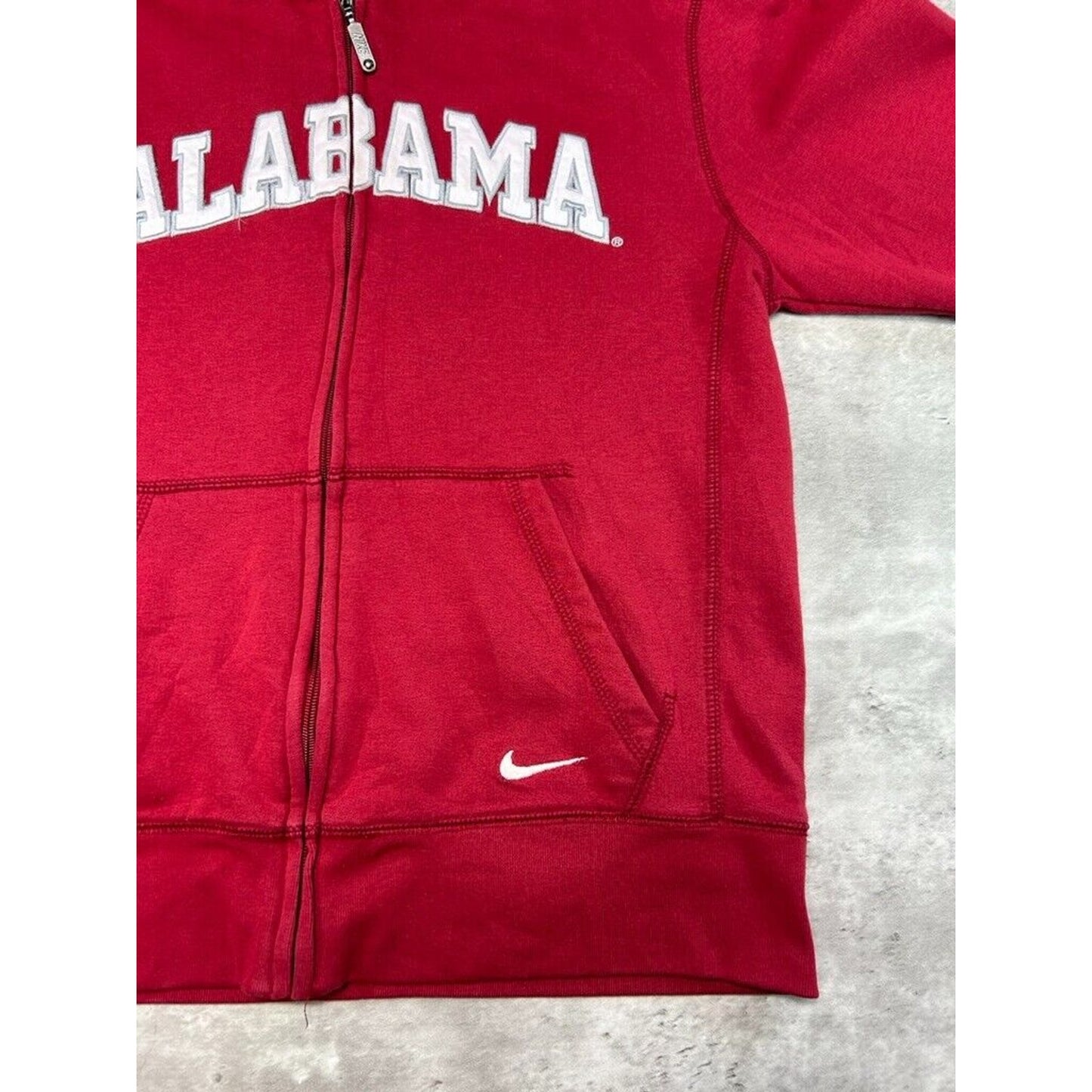 Vintage Womens Nike Alabama NCAA Embroidered Full Zip Hooded Sweatshirt Size Medium