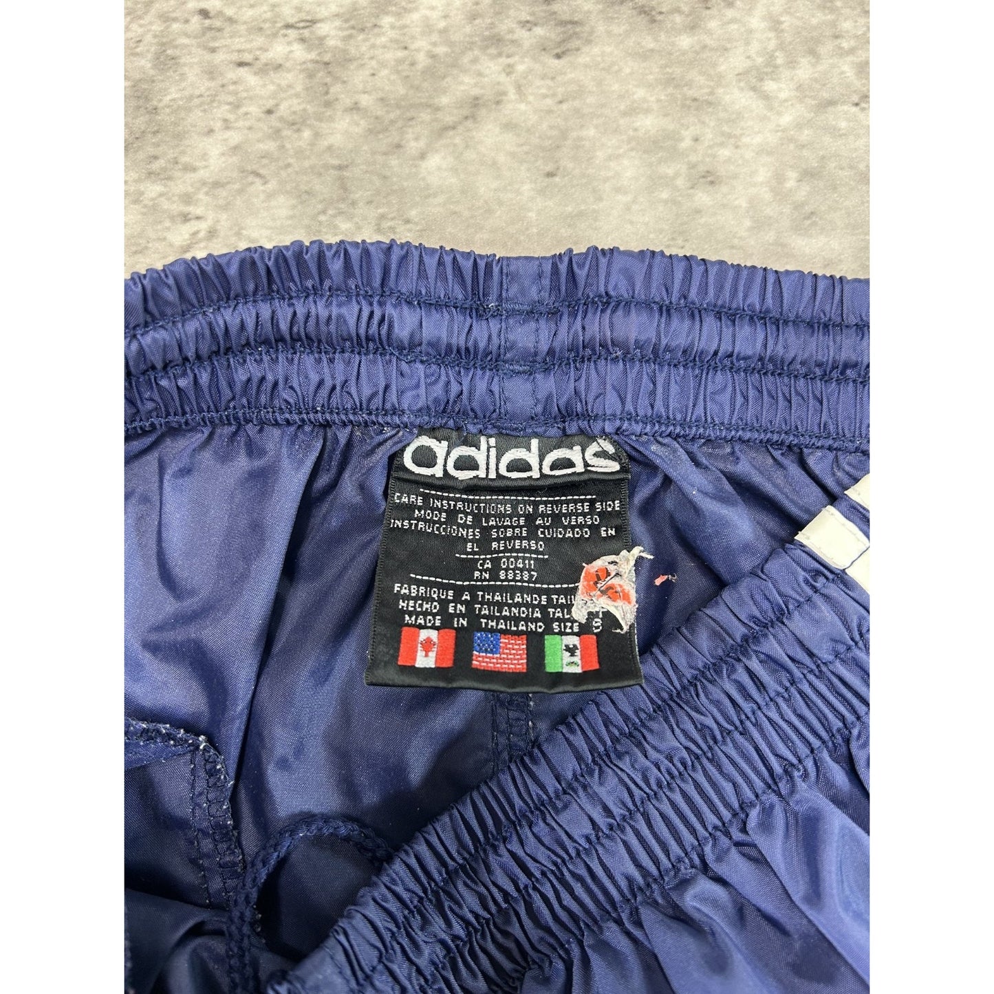 Vintage 90s Adidas Embroidered Logo Nylon Track Pants Size Small