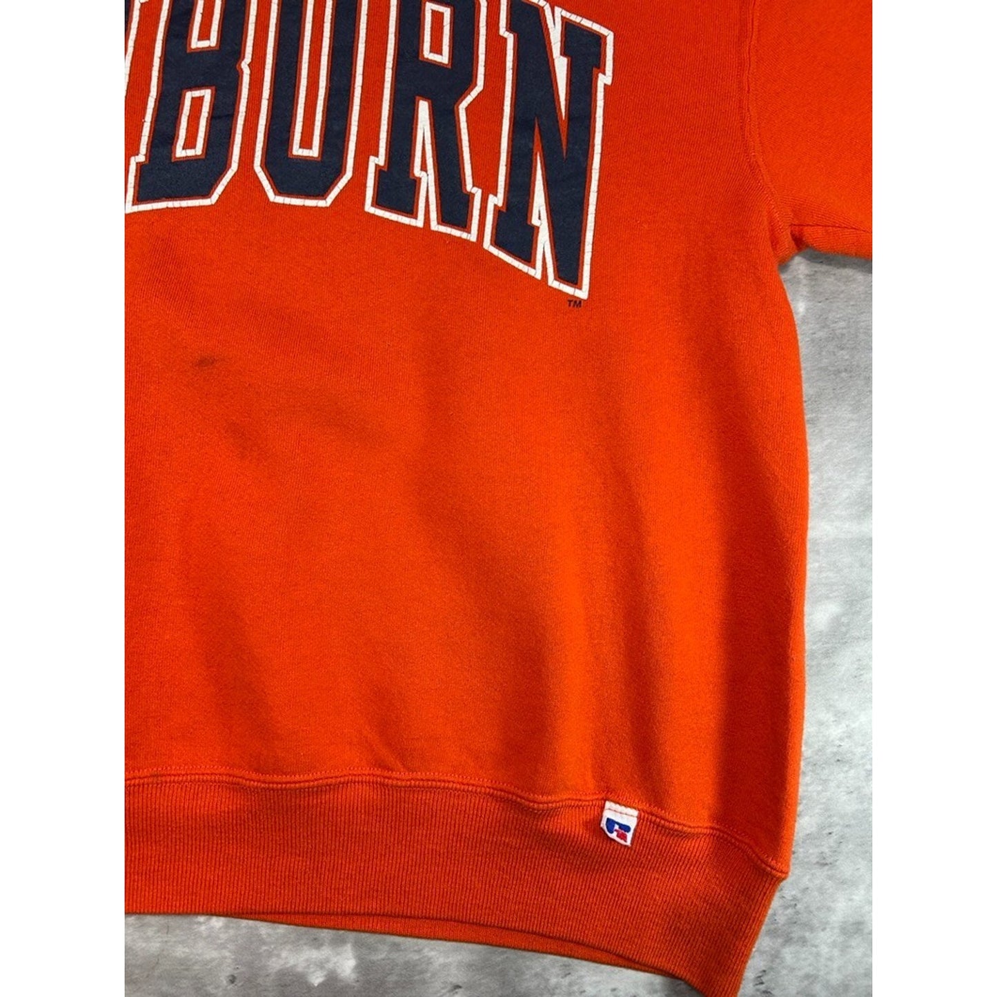 Vintage 90s Auburn Tigers NCAA Collegiate Arc Spellout Sweatshirt Size Large