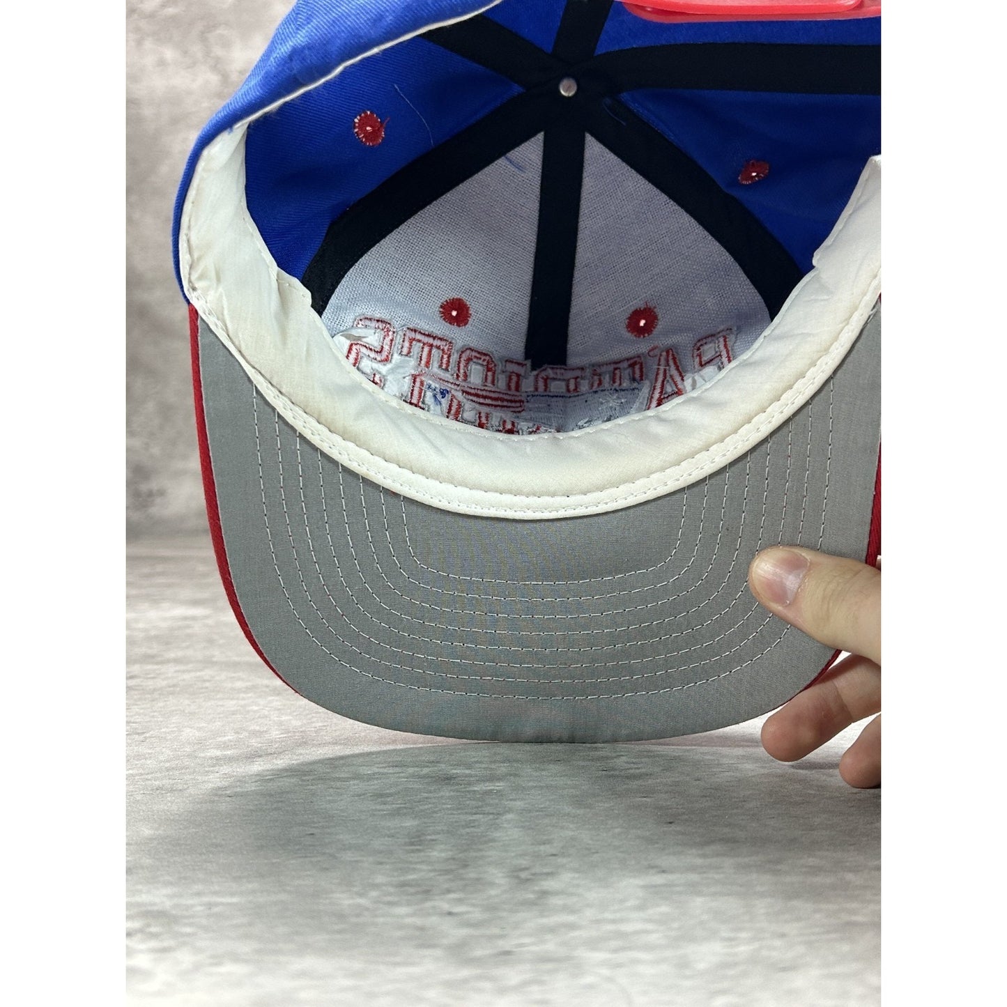 Vintage 90s New England Patriots NFL Embroidered Football Snapback Hat OSFA