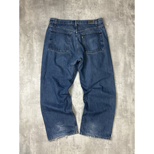 Vintage 2000s Levis Silvertab Loose Fit Dark Wash Denim Pants Size 38 Blue