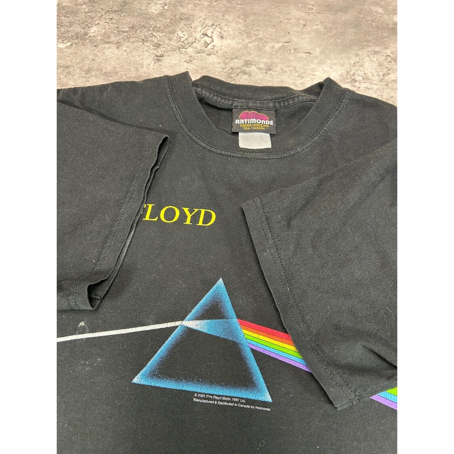 Vintage 2001 Pink Floyd Dark Side Of The Moon Rock Album T-Shirt Size Large