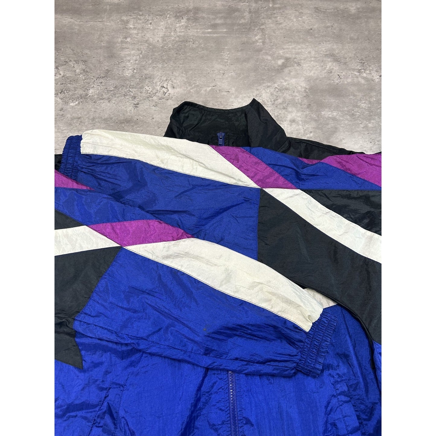 Vintage 90s USA Olympics Embroidered Logo Full Zip Windbreaker Jacket Size Small