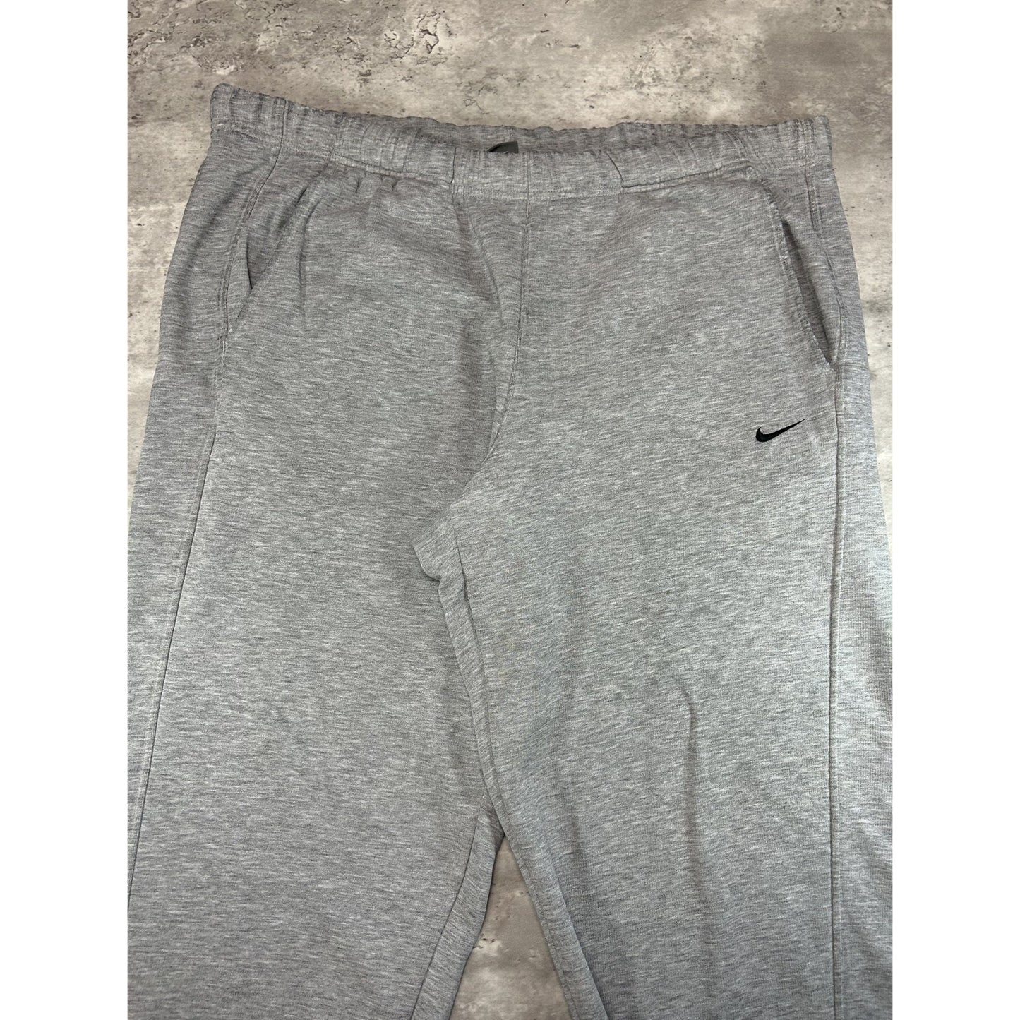 Vintage 2000s Nike Embroidered Swoosh Sweat Pants Size Large Gray