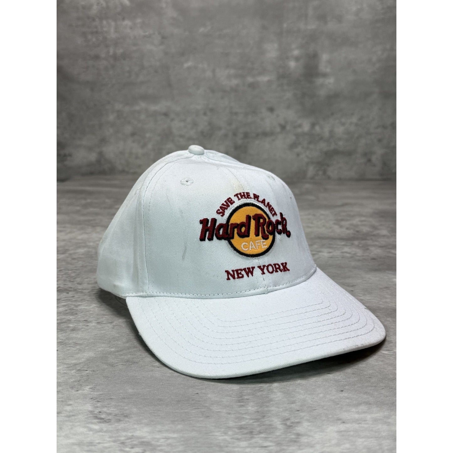 Vintage 90s Hard Rock Cafe New York Embroidered Destination Snapback Hat OSFA
