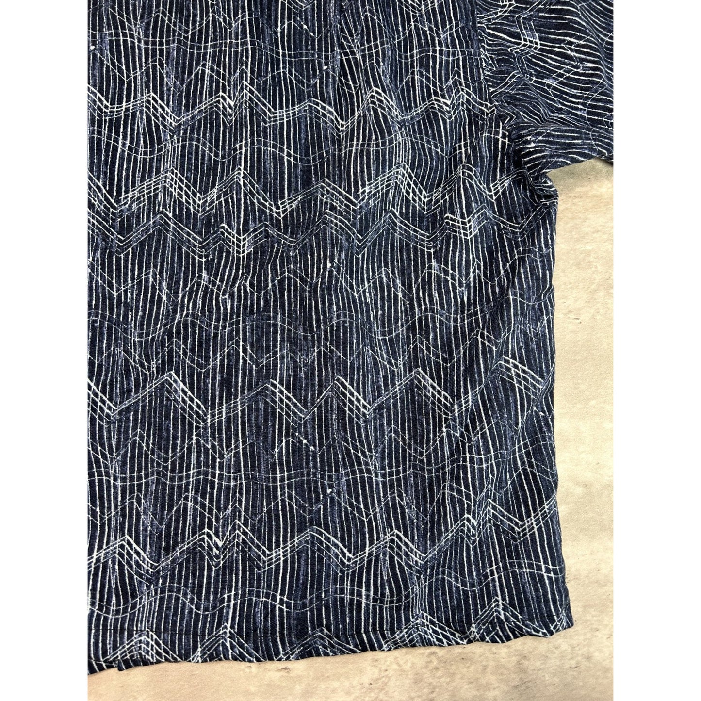 Vintage 90s St Johns Bay Abstract Print Reworked Cropped Button Up Shirt Large