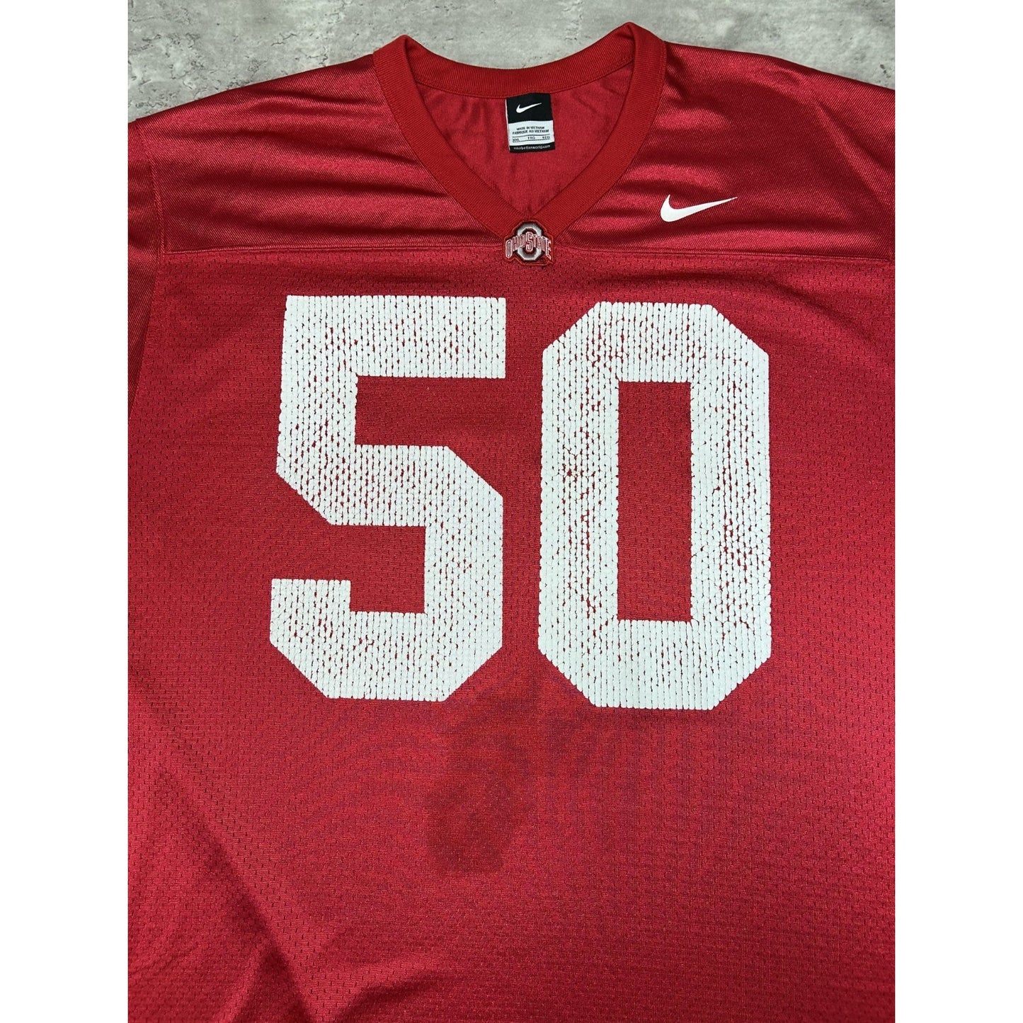 Vintage Ohio State Buckeyes NCAA T Row Dad #50 Nike Football Jersey Size XXL