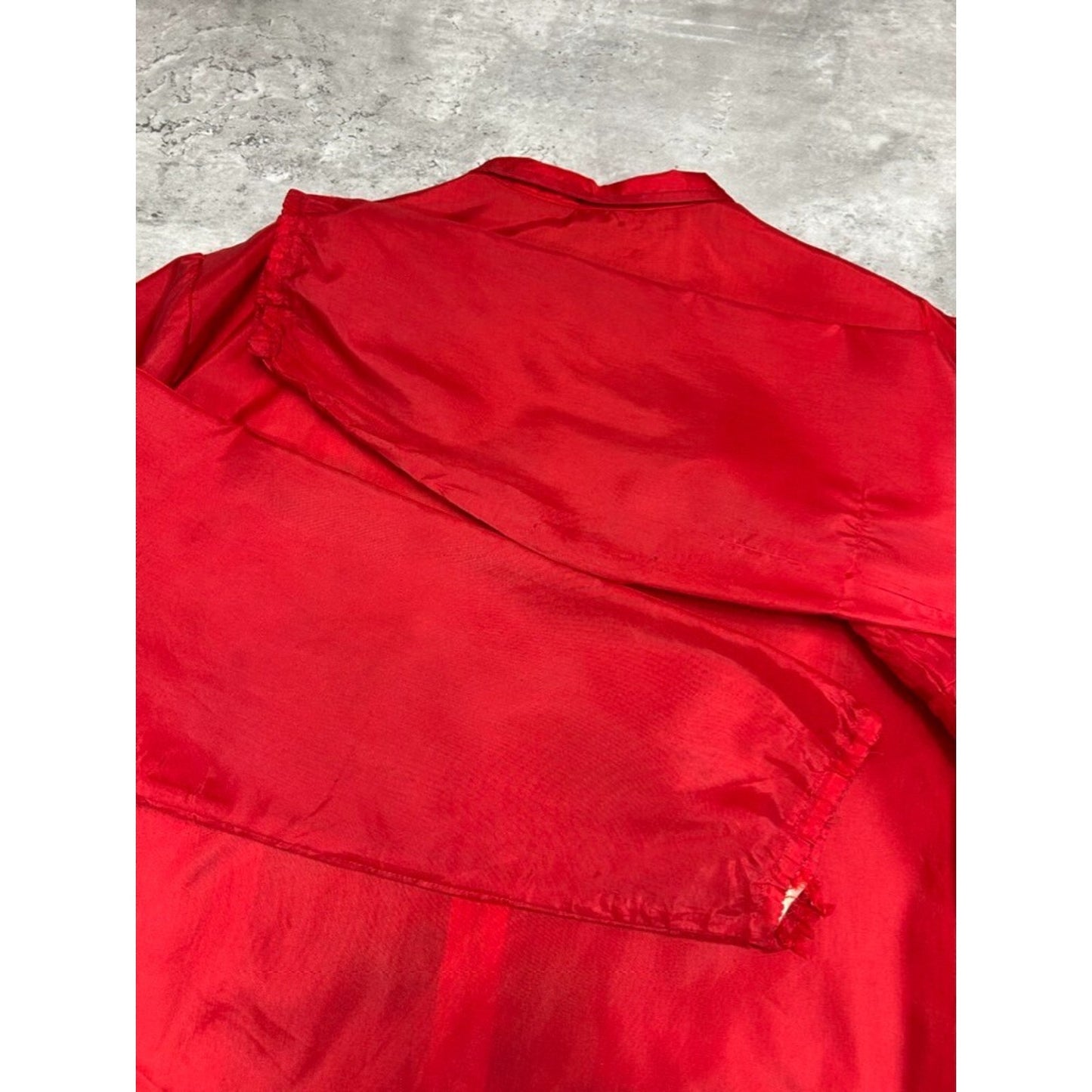 Vintage 1960s Union Pacific Railway Nylon Full Zip Work Jacket Size XL Red