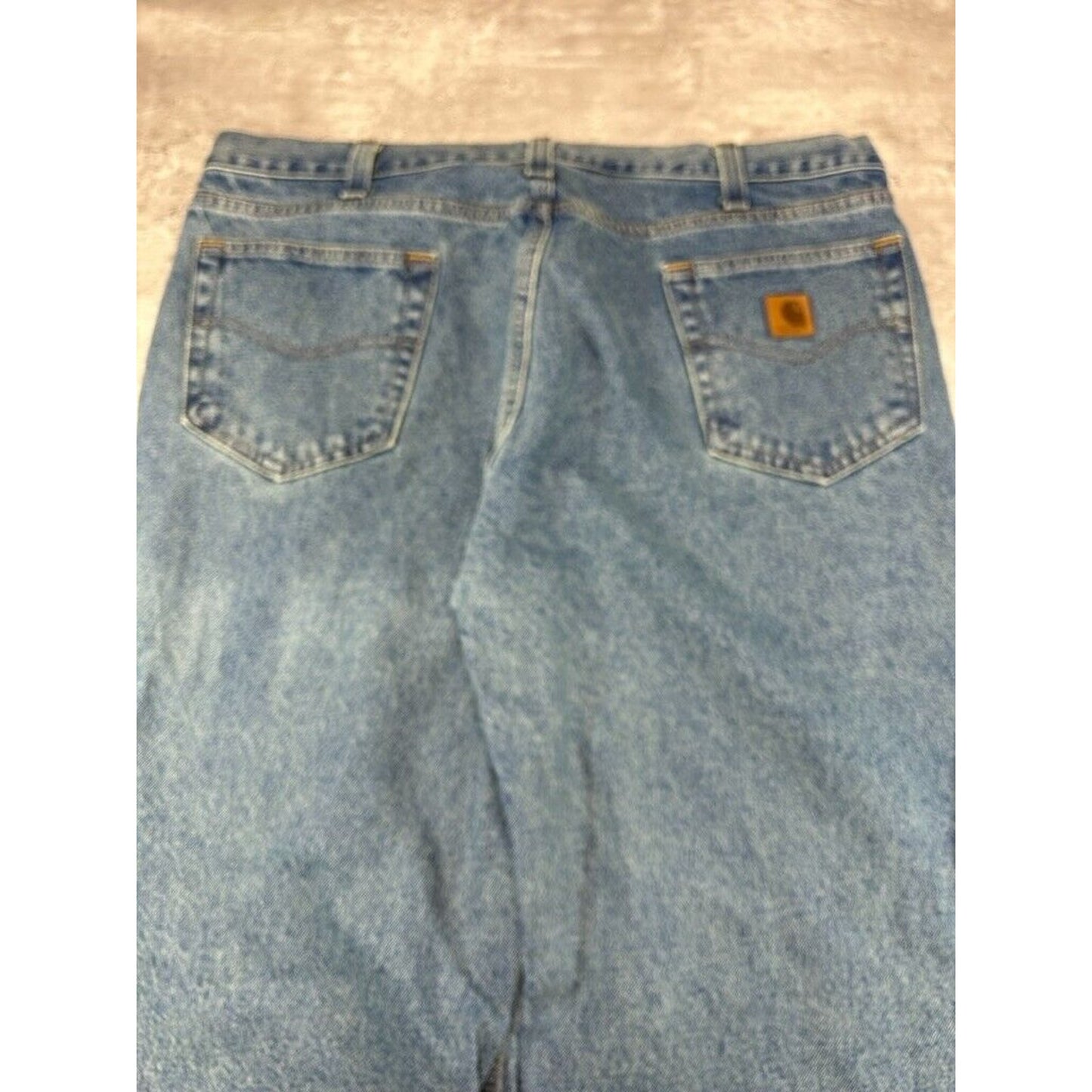 Carhartt Relaxed Fit Medium Wash Denim Workwear Pants Size 40