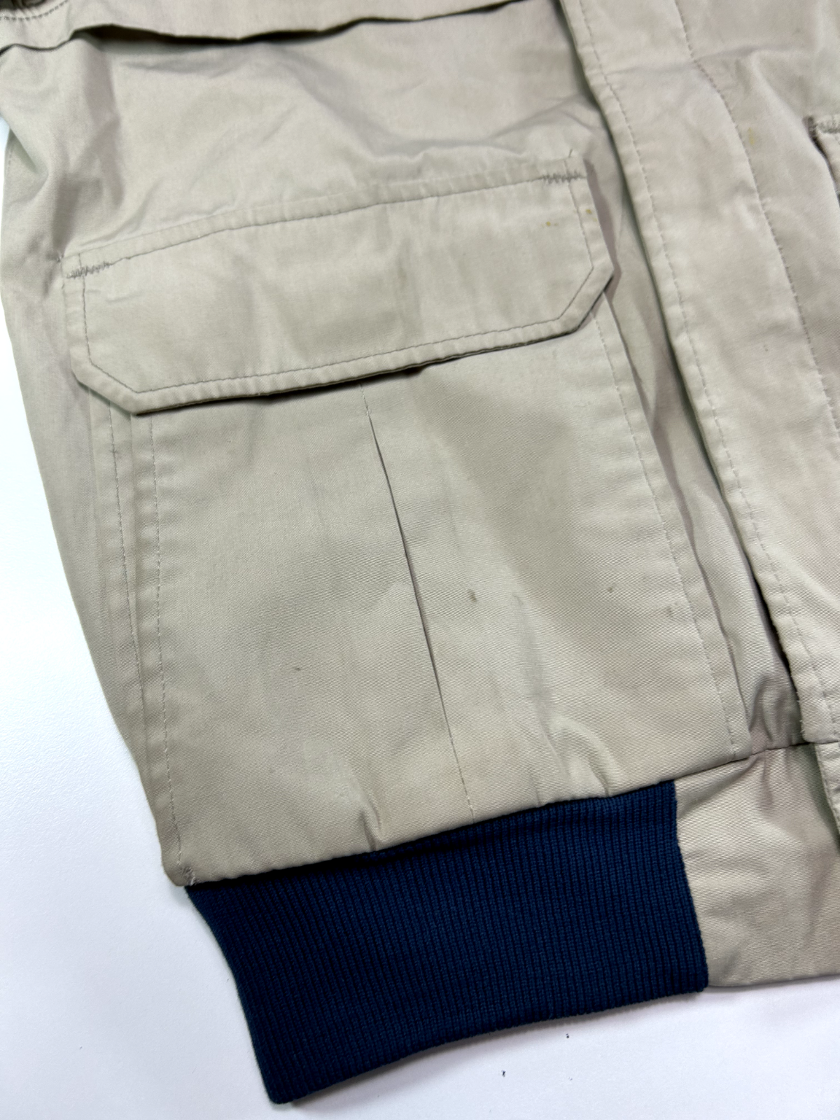 Vintage 80s Woolrich Full Zip Multi Pocket Two Tone Windbreaker Jacket Medium