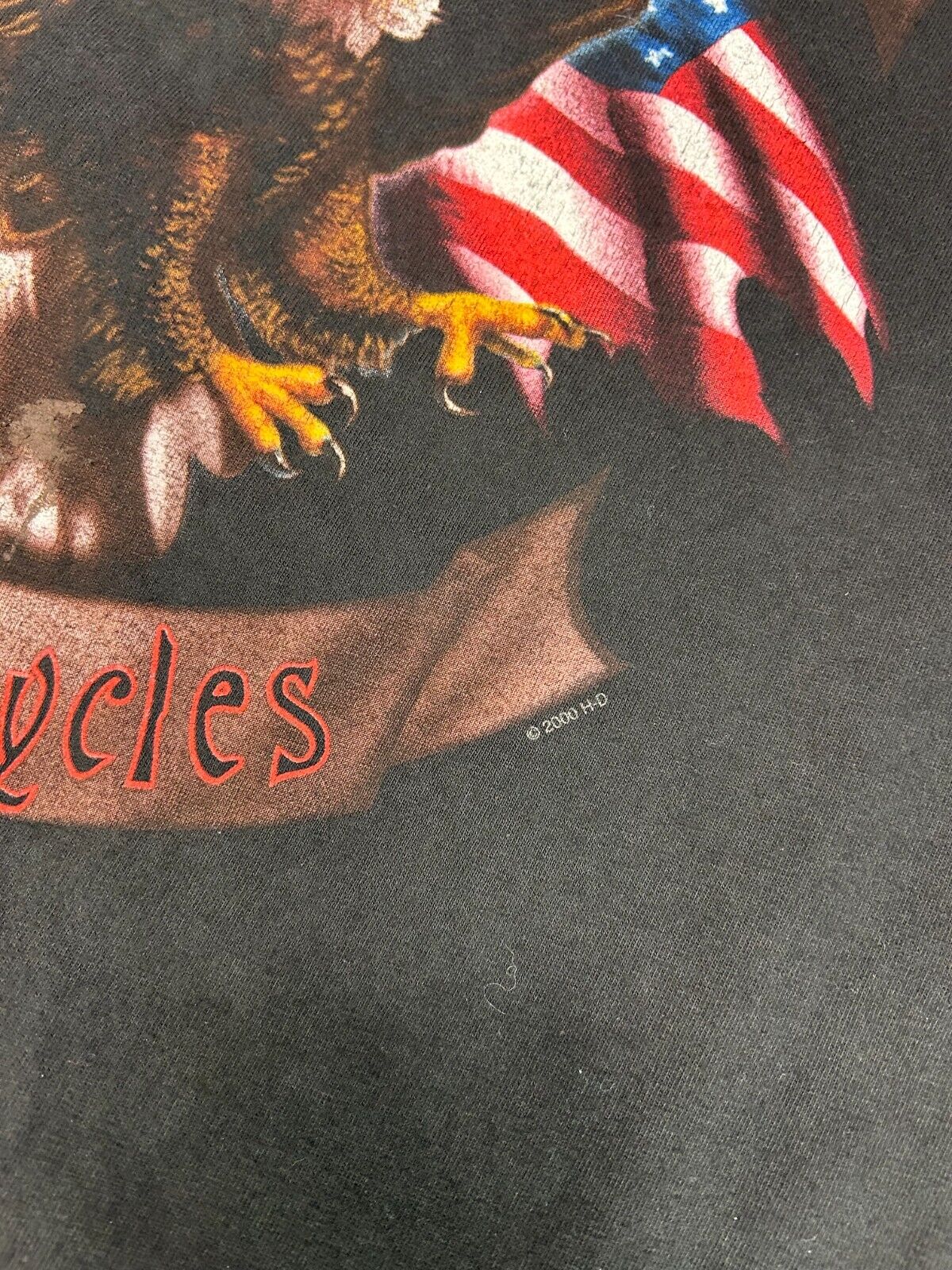 Vintage 2000s Harley Davidson Motorcycles Bald Eagle Graphic T-Shirt Size XL