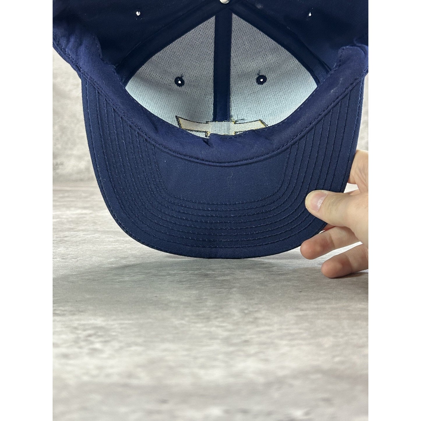 Vintage 90s Chevrolet Embroidered Logo Snapback Hat OSFA Blue