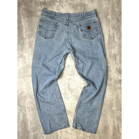 Vintage Carhartt Light Wash Denim Workwear Pants Size 40