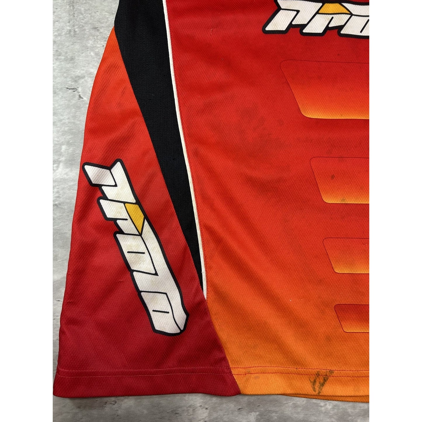 Vintage Proto Gradient Spellout Graphic Long Sleeve Motocross Jersey Size Large