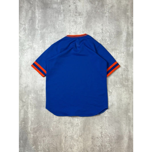 Vintage 80s New York Mets MLB Graphic Spellout Baseball Jersey Size Medium