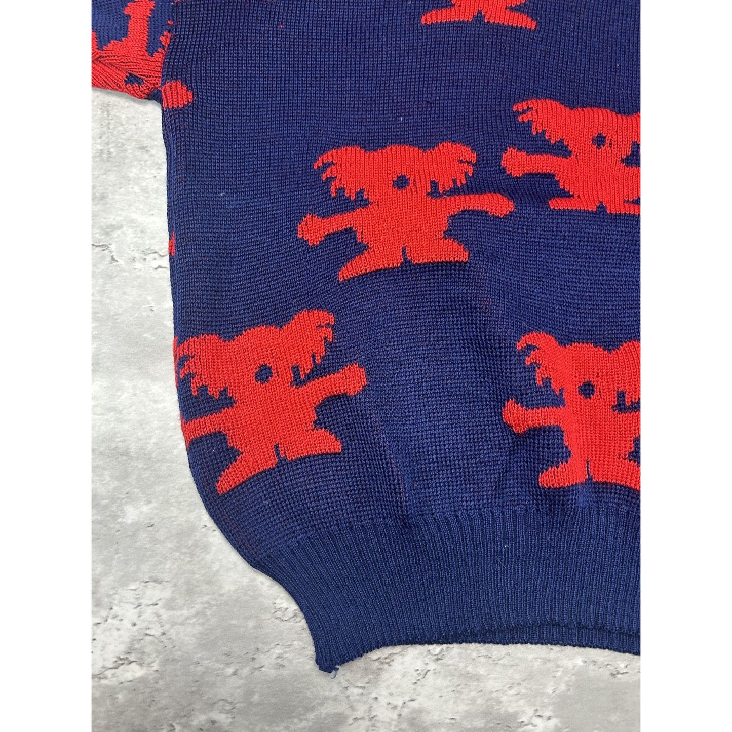 Vintage 90s Everything Australian Koala All Over Print Knit Sweater Size Large