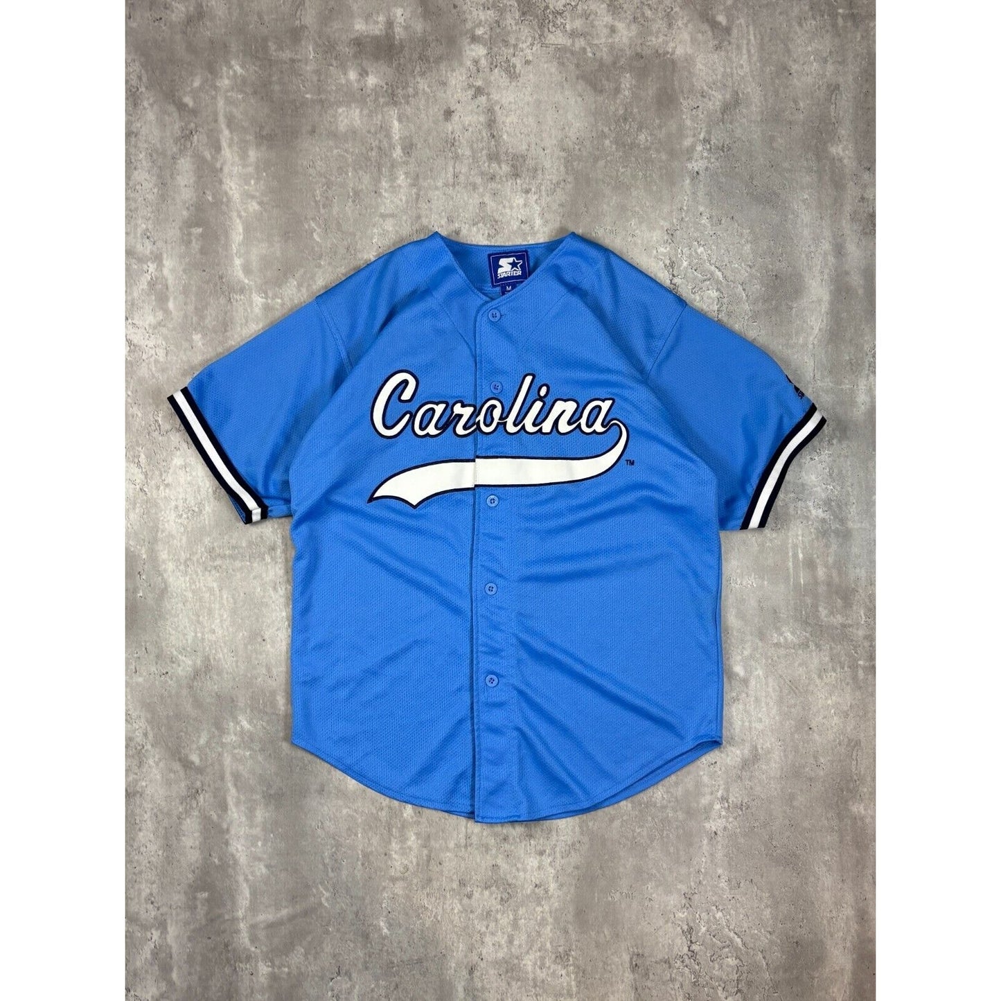Vintage 90s UNC Tarheels NCAA Stitched Starter Baseball Jersey Size Medium