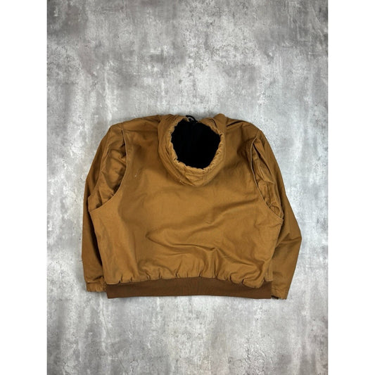 Vintage Walls Insulated Canvas Workwear Hooded Bomber Jacket Size XXL