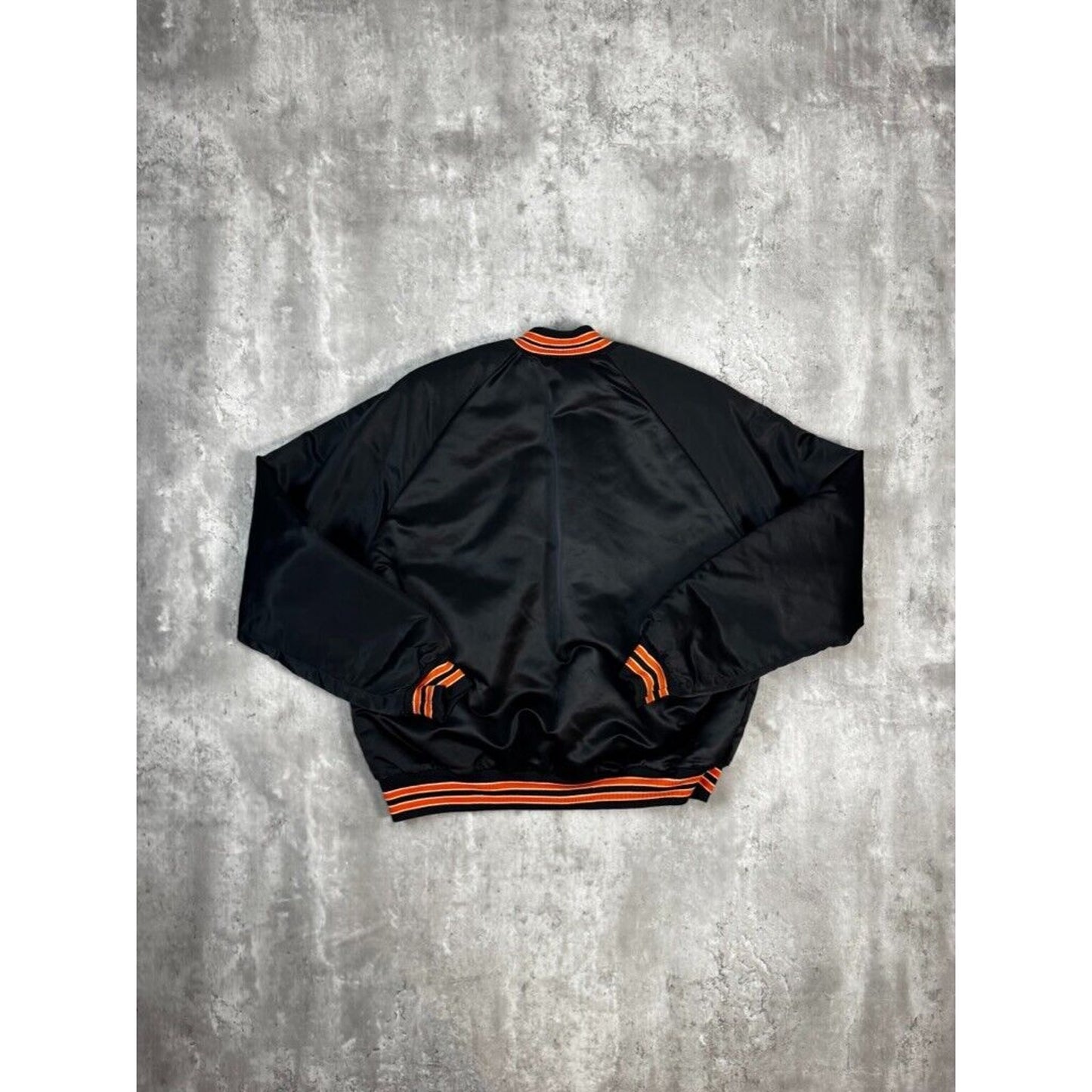 Vintage 80s Cincinnati Bengals NFL Chalk Line Satin Varsity Jacket Size Large