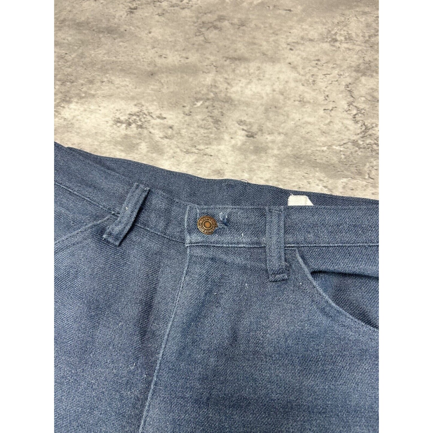 Vintage 1970s Levis Strauss Wide Leg Blue Trouser Style Pants Size 34